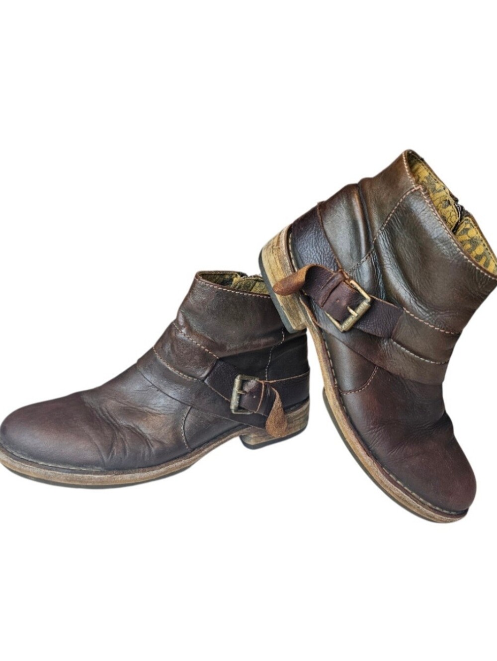 Fly London Distressed Brown Leather Boots